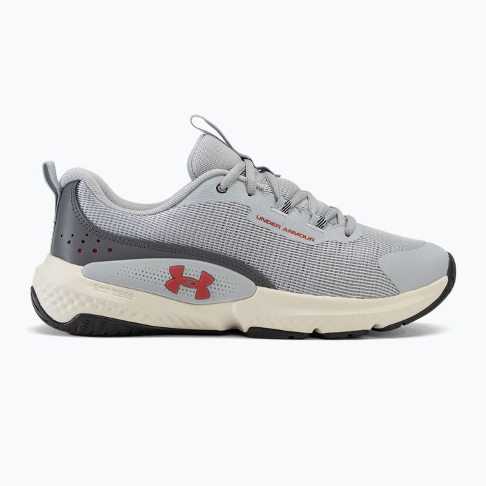 Under Armour Dynamic Select mod gray/castlerock/inferno red мъжки обувки за тренировка 2