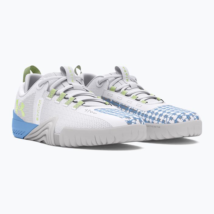 Under Armour дамски обувки за тренировка TriBase Reign 6 white/horizon blue/morph green 3