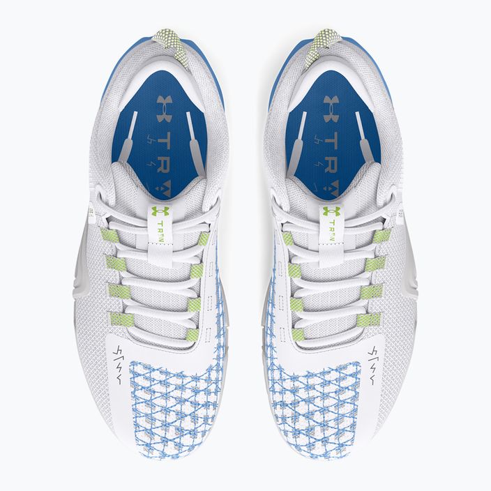 Under Armour дамски обувки за тренировка TriBase Reign 6 white/horizon blue/morph green 4