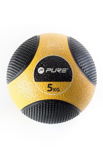 Медицинска топка Pure2Improve 5 кг жълта 2140