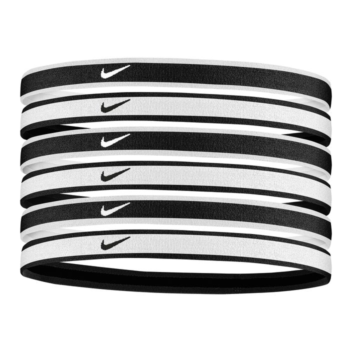 Ленти за глава Nike Tipped Swoosh Sport 2.0 6 бр., черно и бяло N1002021-176 2
