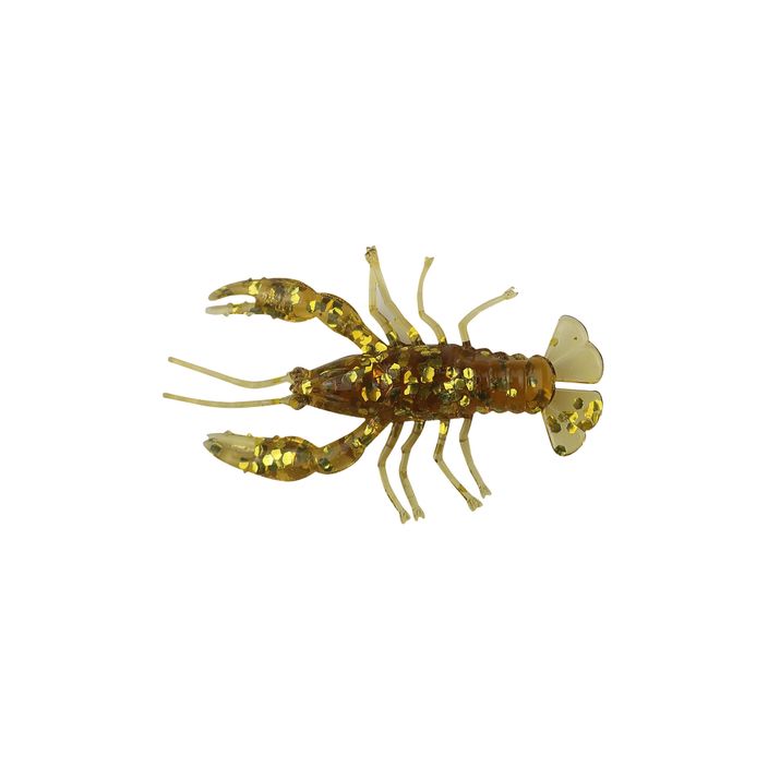 Гумена стръв Relax Crawfish 1 Standard 8 бр. Rootbeer-Gold Glitter CRF1-S 2