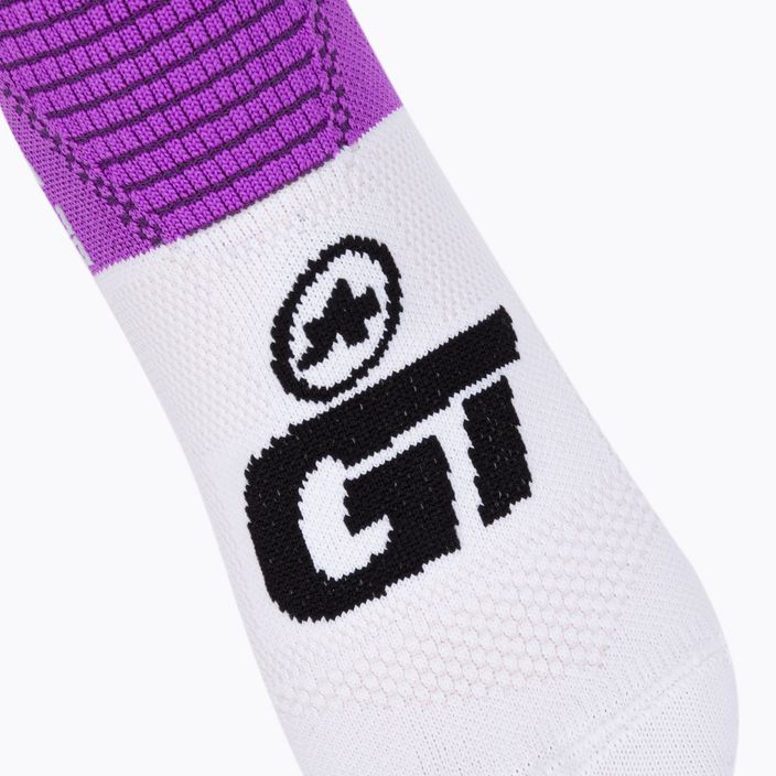 ASSOS GT C2 чорапи за колоездене лилаво и бяло P13.60.700.4B 3