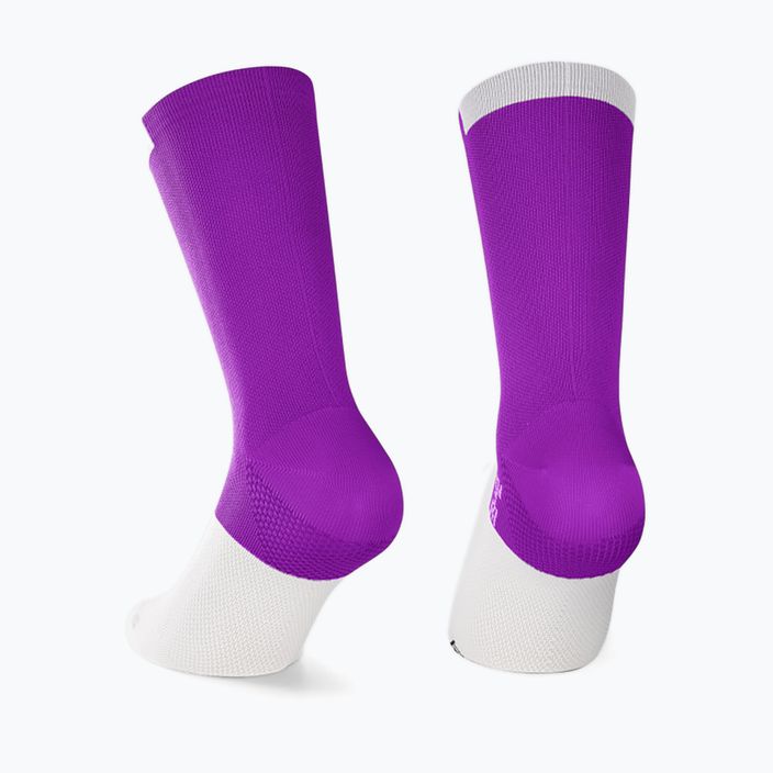 ASSOS GT C2 чорапи за колоездене лилаво и бяло P13.60.700.4B 5