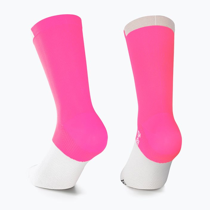 ASSOS GT C2 розови и бели чорапи за колоездене P13.60.700.41.0 2