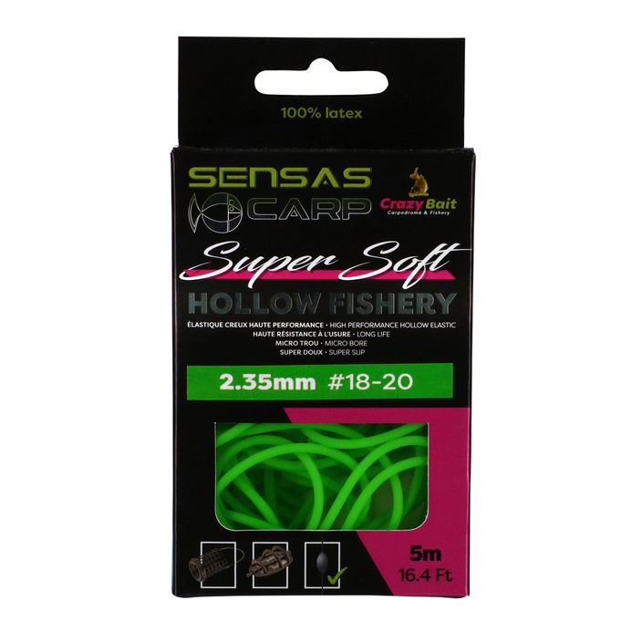Sensas Дупчест амортисьор за риболовни пръти Super Soft зелен 54505 2
