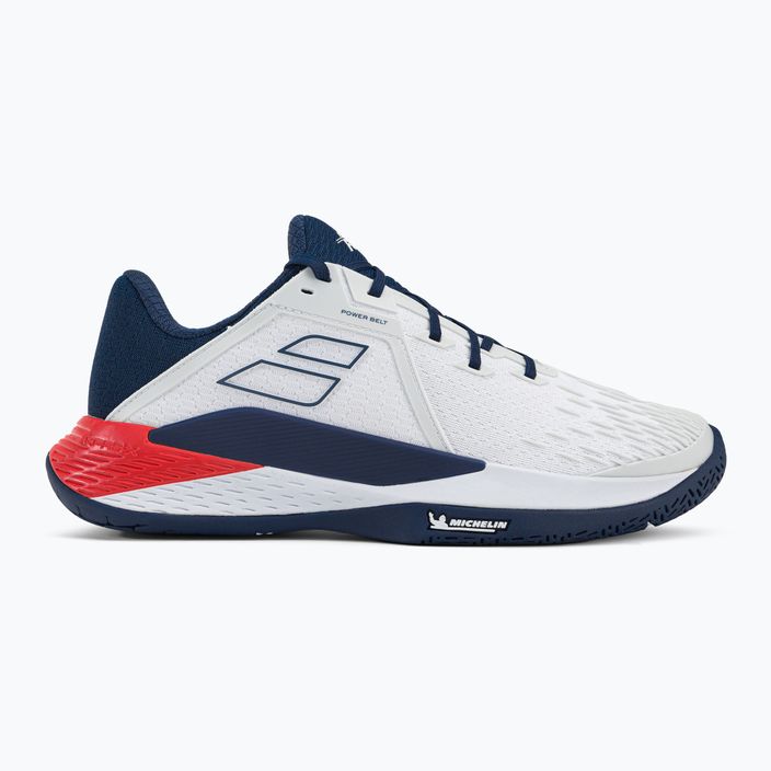 Babolat Propulse Fury 3 All Court мъжки обувки за тенис в бяло и синьо 30S23208 2