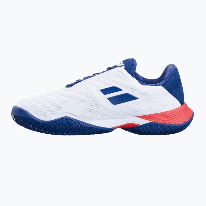 Babolat Propulse Fury 3 Clay white/estate blue мъжки обувки за тенис 10