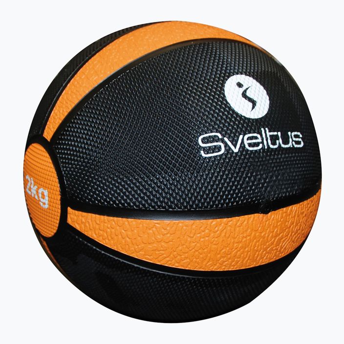 Медицинска топка Sveltus 2 кг черна/оранжева