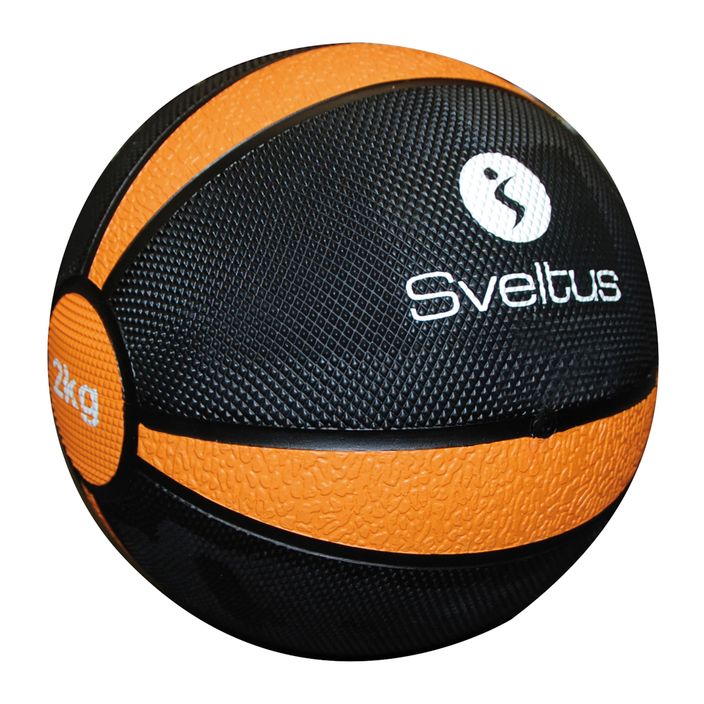Медицинска топка Sveltus 2 кг черна/оранжева 2