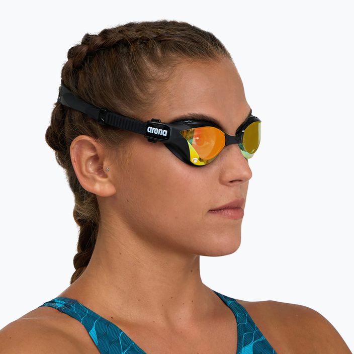 Очила за плуване Arena Cobra Tri Swipe Mirror yellow copper/black 002508/355 8