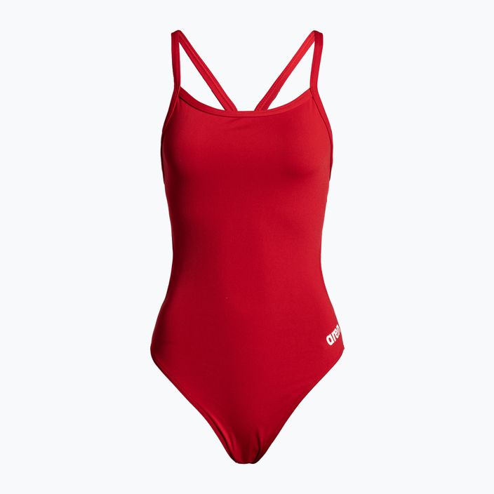 Дамски бански костюм от една част arena Team Challenge Solid red 004766