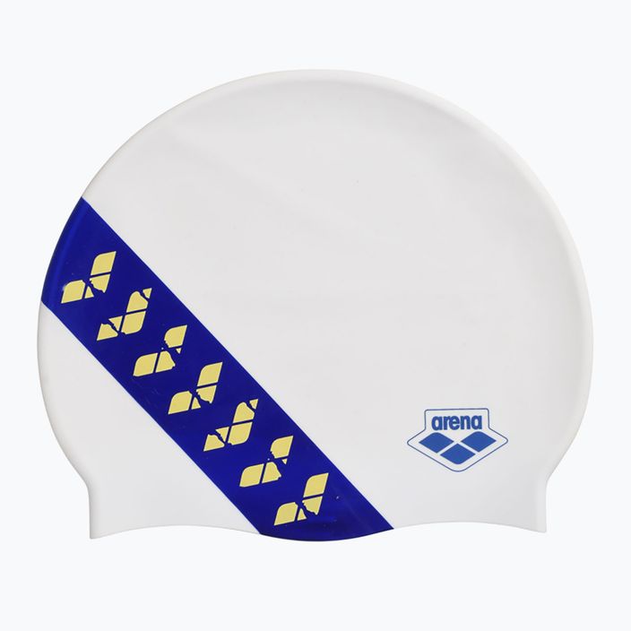 Arena Icons Team Stripe шапка за плуване бяла 001463 2