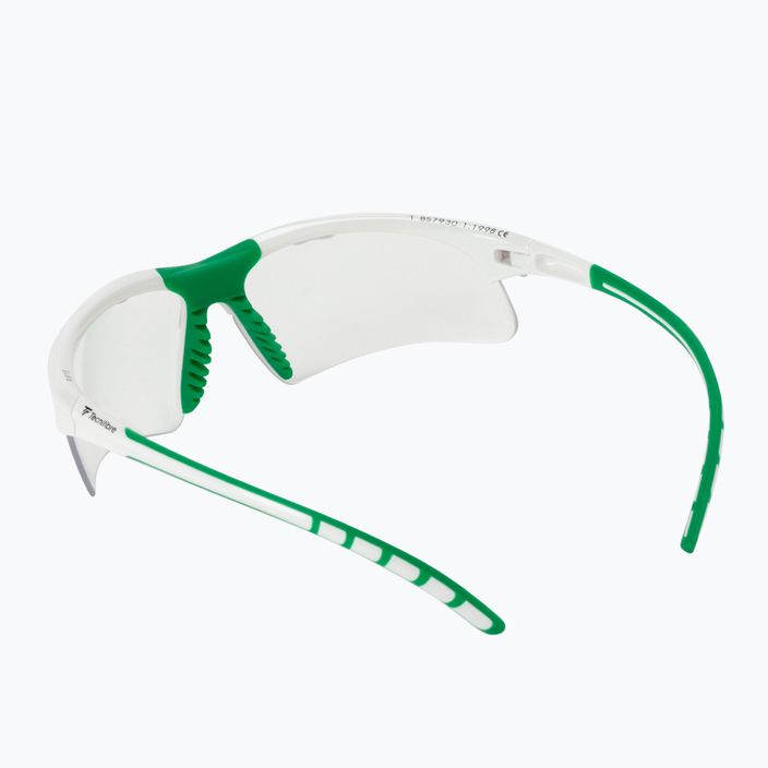 Очила за скуош Tecnifibre бели и зелени 54SQGLWH21 2