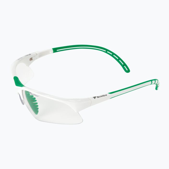 Очила за скуош Tecnifibre бели и зелени 54SQGLWH21 5