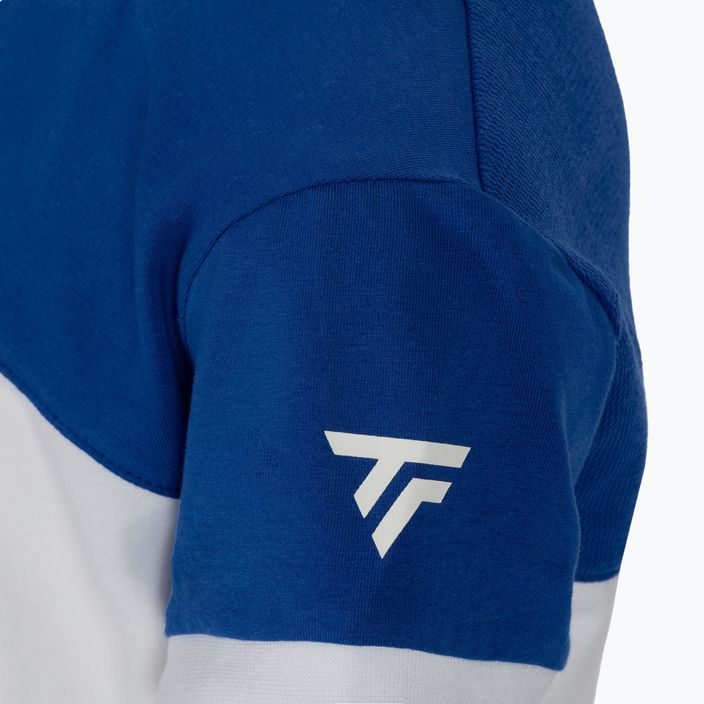 Детска тениска за тенис Tecnifibre Stretch в бяло и синьо 22LAF1 F1 4