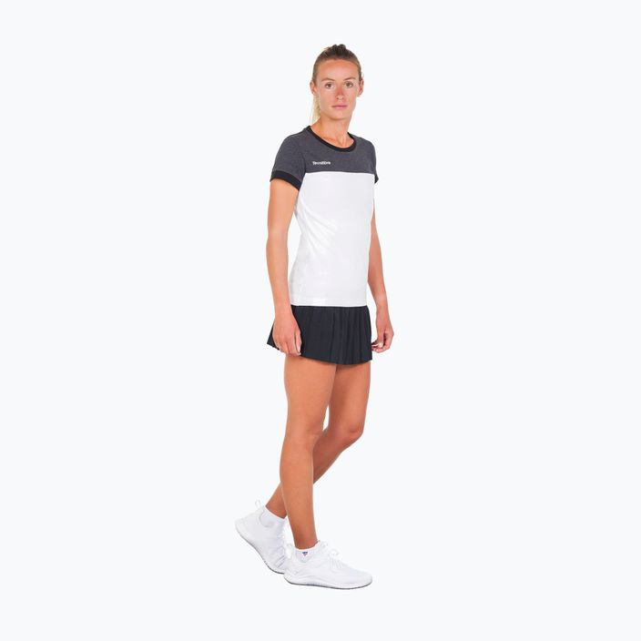 Дамска тениска Tecnifibre Stretch в бяло и черно 22LAF1 F1 3