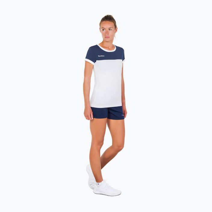 Дамска тениска Tecnifibre Stretch в бяло и синьо 22LAF1 F1 3