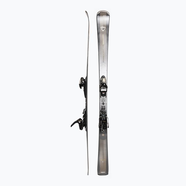Дамски ски за спускане Rossignol Nova 8 + XP11 връзки тъмно сиво/златно 2