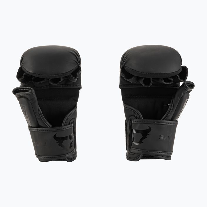 Ringhorns Зарядни ръкавици за спаринг ММА черни/черни 2