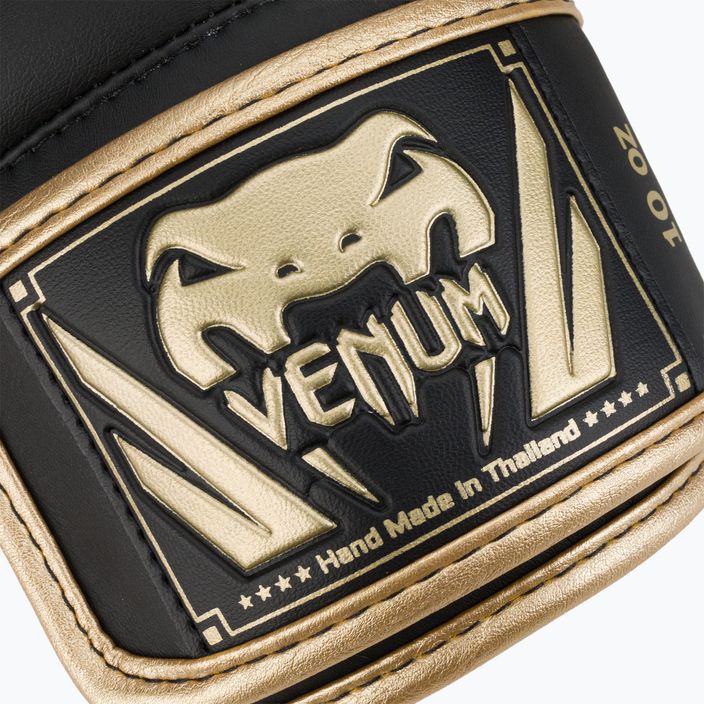 Мъжки боксови ръкавици Venum Elite в черно и златно VENUM-1392 7