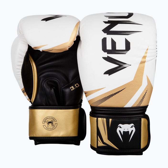 Боксови ръкавици Venum Challenger 3.0 в бяло и златно 03525-520 7