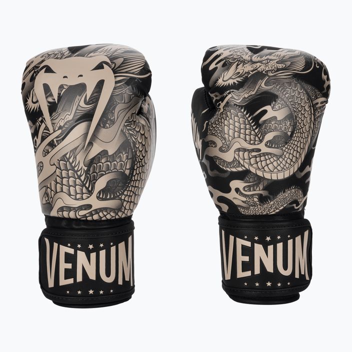 Боксови ръкавици Venum Dragon's Flight black/sand