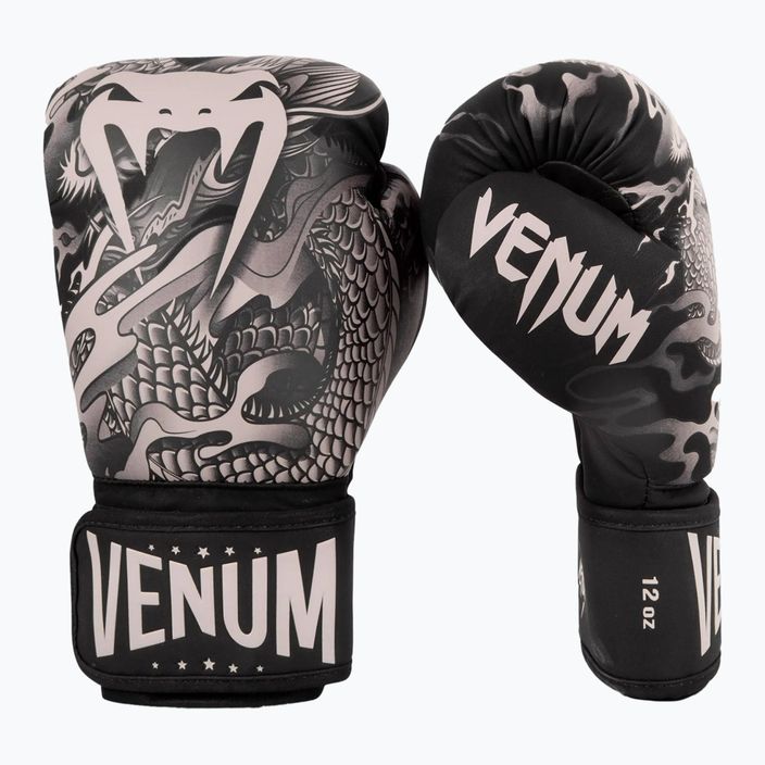 Боксови ръкавици Venum Dragon's Flight black/sand 6