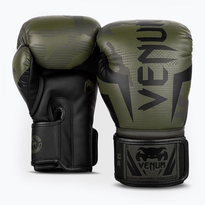 Боксови ръкавици Venum Elite каки камуфлаж 5