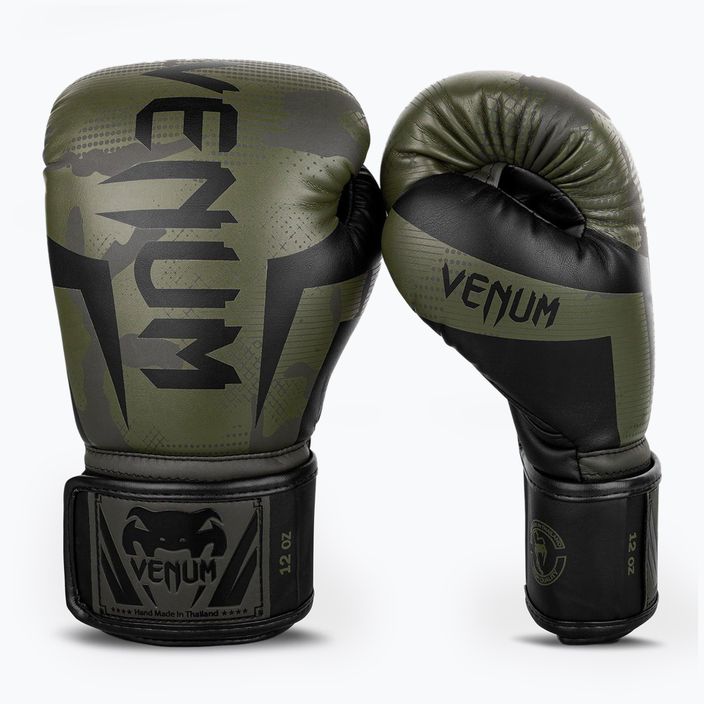Боксови ръкавици Venum Elite каки камуфлаж 6
