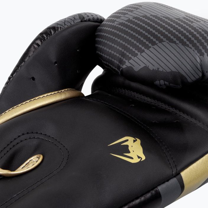 Venum Elite тъмно камуфлажни/златни боксови ръкавици 7