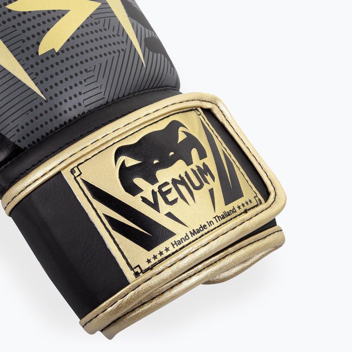 Venum Elite тъмно камуфлажни/златни боксови ръкавици 9