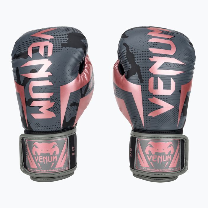 Мъжки боксови ръкавици Venum Elite в черно и розово 1392-537