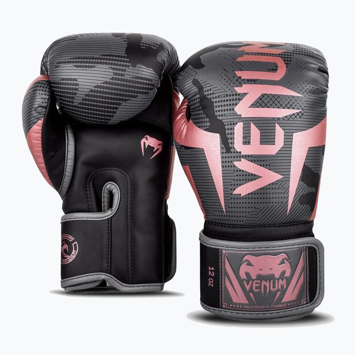 Мъжки боксови ръкавици Venum Elite в черно и розово 1392-537 8