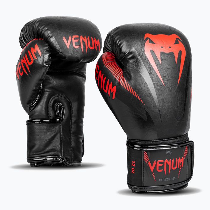 Venum Impact боксови ръкавици черни VENUM-03284-100-10OZ 8