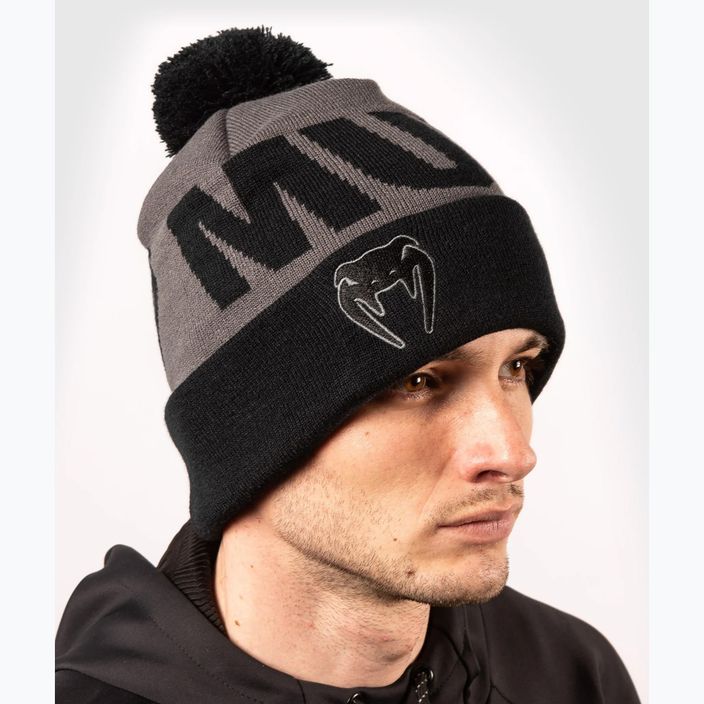 Venum Elite Зимна шапка с помпон сива/черна 6