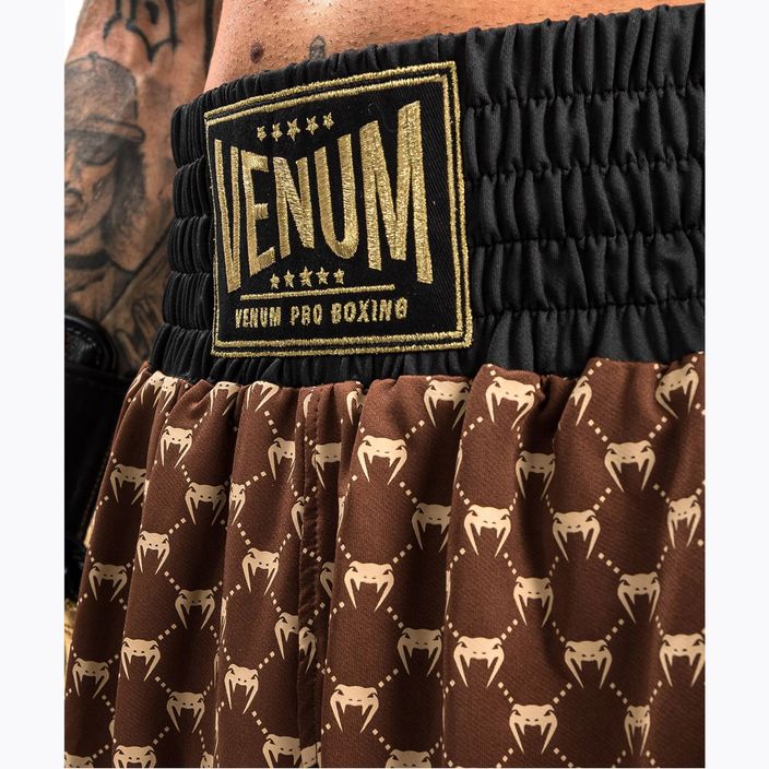 Мъжки боксови шорти Venum Monogram black/brown 7