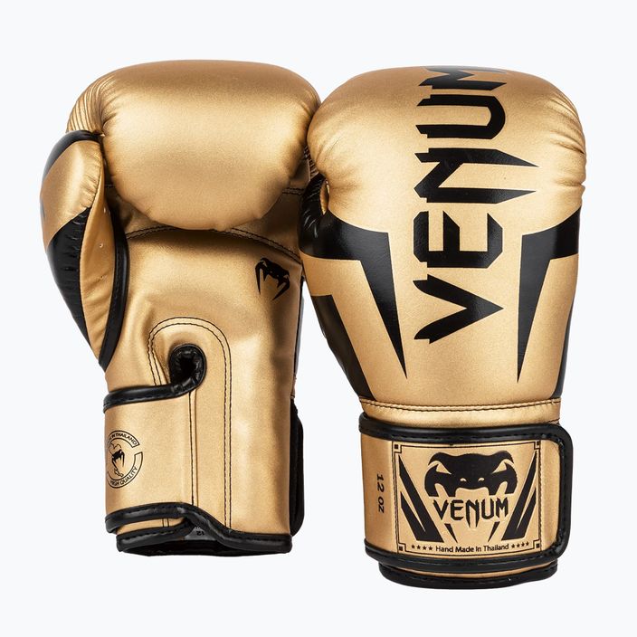 Мъжки боксови ръкавици Venum Elite в златисто и черно 1392-449 8