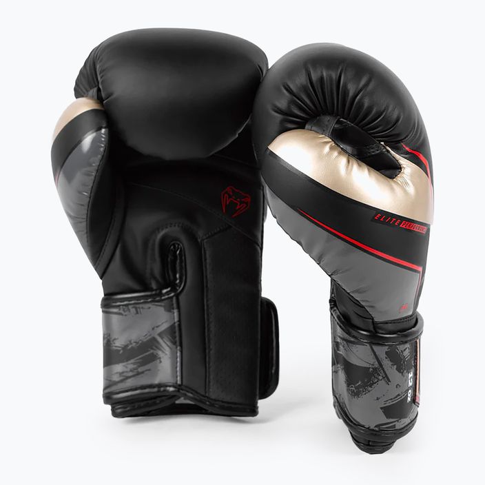 Боксови ръкавици Venum Elite Evo черни/златни 4