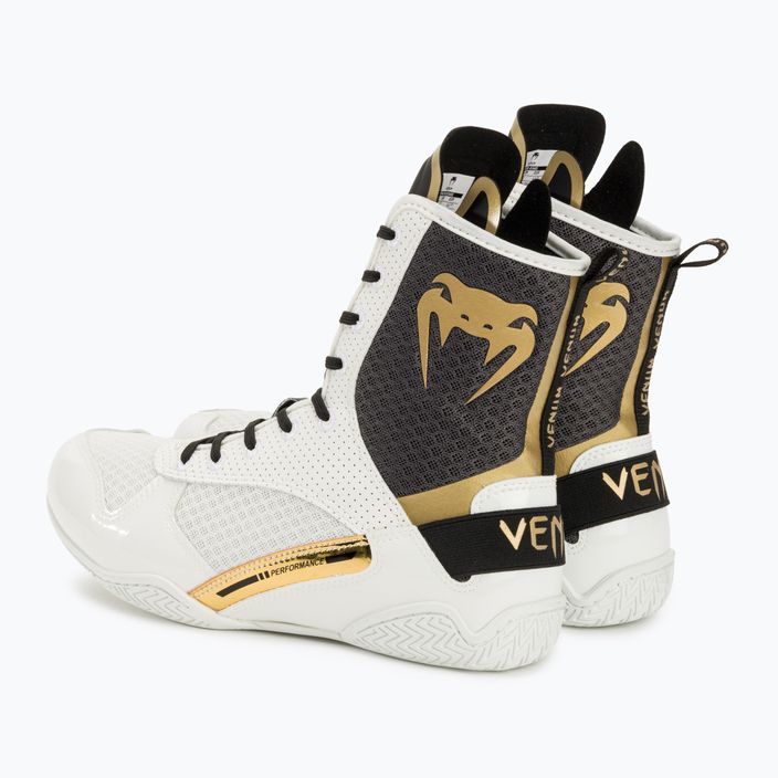 Venum Elite Боксови ботуши бели/черни/златни 3