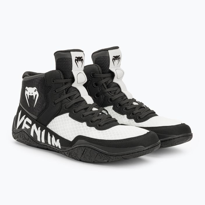 Venum Elite боксови ботуши за борба черно/бяло 4