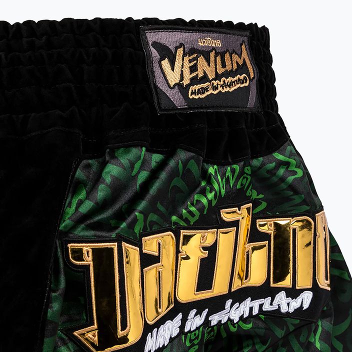 Venum Attack Тренировъчни шорти за муай тай черни/зелени 4