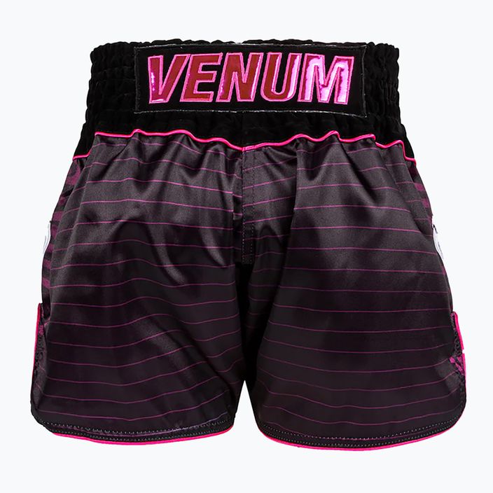 Venum Attack Тренировъчни шорти за муай тай черни/розови 2