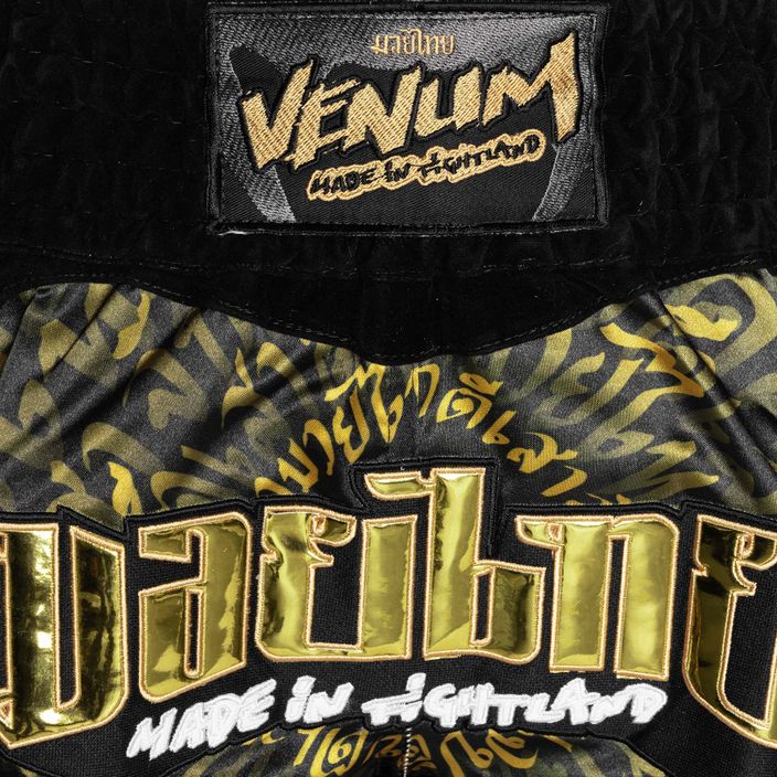 Venum Attack Тренировъчни шорти за муай тай черни/златни 4