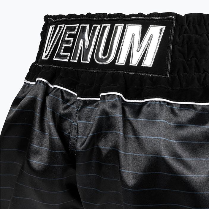 Venum Attack Тренировъчни шорти за муай тай черни/сребърни 7