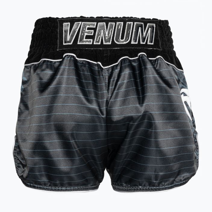 Venum Attack Тренировъчни шорти за муай тай черни/сребърни 2