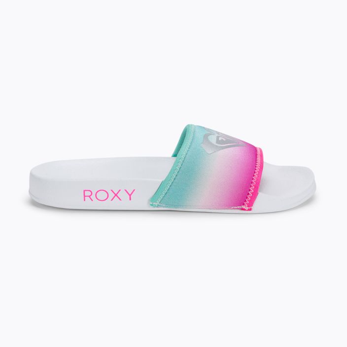 Детски джапанки ROXY Slippy Neo G 2021 white/crazy pink/turquoise 2