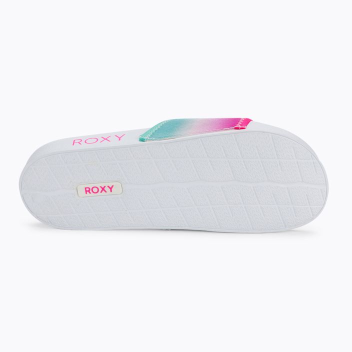 Детски джапанки ROXY Slippy Neo G 2021 white/crazy pink/turquoise 4