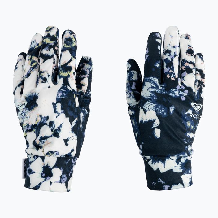 Дамски ръкавици за сноуборд ROXY Hydrosmart Liner 2021 true black black flowers 2