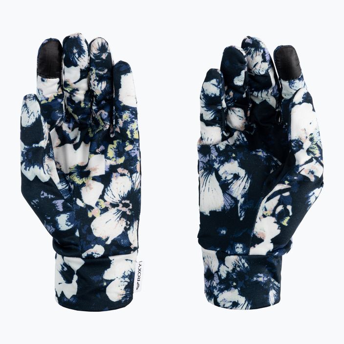 Дамски ръкавици за сноуборд ROXY Hydrosmart Liner 2021 true black black flowers 3
